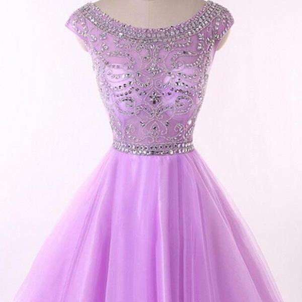 Elegant Dress, Purple Dress,Wedding Party Dress